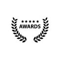 Film award for best film in the form of a laurel branch logo. Royalty Free Stock Photo