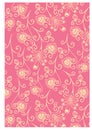 Pink paisley floral background seamless repeated pattern