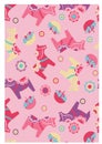Pink color combo fabric surface prints for baby and toddler outfits Royalty Free Stock Photo