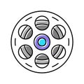 film bobbin color icon vector illustration