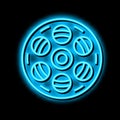 film bobbin neon glow icon illustration