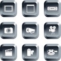 Film buttons Royalty Free Stock Photo