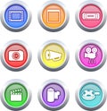 Film buttons Royalty Free Stock Photo