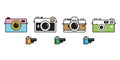 film camera icon vector photographer photography cartoon character doodle logo symbol tattoo stamp illustration design