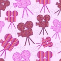 Film Camera Seamless Pattern