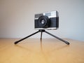 Vintage camera on a tripod