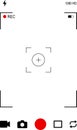 Film Camera Viewfinder Overlay. App for record from mobile camera. Camera interface in phone screen. Royalty Free Stock Photo