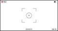 Film Camera Viewfinder Overlay. App for record from mobile camera. Camera interface in phone screen. Royalty Free Stock Photo