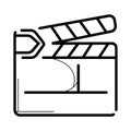 Film clap board cinema vector Royalty Free Stock Photo