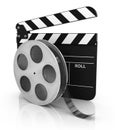 Film and Clapper board Royalty Free Stock Photo