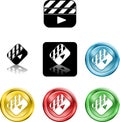Film Clapper icon symbol Royalty Free Stock Photo