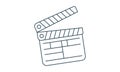 Film clapperboard icon vector image