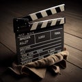 film clapperboard a film making device image Royalty Free Stock Photo