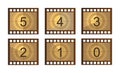 Film countdown Royalty Free Stock Photo