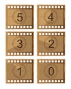 Film countdown Royalty Free Stock Photo