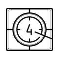 Film Countdown Vector Icon