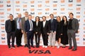 Peter Hedges and David Zaldivar & crew at the `Ben Is Back` premiere at TIFF2018 Royalty Free Stock Photo