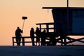 Film Crew preparing to film on the beach in Los Angeles