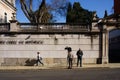 A film crew set up outside the Attorney Generals Office, Procuradoria-Geral da RepÃÂºblica, in Lisbon, Portugal