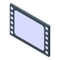 Film edit icon isometric vector. Video editor