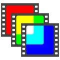 Film film frame slide overlay RGB colors Royalty Free Stock Photo