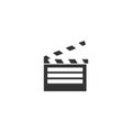 Film flap icon flat