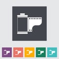 Film flat icon.