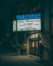 Film Forum neon sign at night, Manhattan, New York