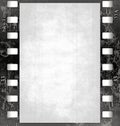 Film frame(black&white) with texture Royalty Free Stock Photo