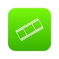 Film with frames icon digital green Royalty Free Stock Photo