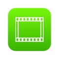 Film with frames movie icon digital green Royalty Free Stock Photo