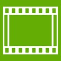 Film with frames movie icon green Royalty Free Stock Photo