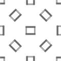 Film with frames movie pattern seamless black Royalty Free Stock Photo