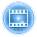 Film icon ice Royalty Free Stock Photo