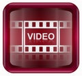 Film icon red Royalty Free Stock Photo