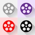 Film icons set great for any use. Vector EPS10.