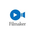 Film Maker logo design with circle concept