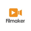 Film Maker logo design with circle concept