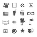 Film and movie icons set vector