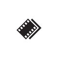 Film or movie maker company logo design vector template Royalty Free Stock Photo