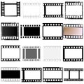 Film, movie, photo, filmstrip set of film frame, illustration Royalty Free Stock Photo