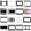 Film, movie, photo, filmstrip set of film frame, illustration Royalty Free Stock Photo