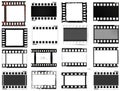 Film, movie, photo, filmstrip set of film frame, illustration Royalty Free Stock Photo