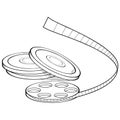 Film Movie Reel Filmstrip Canisters Royalty Free Stock Photo