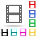 film multi color style icon. Simple thin line, outline vector of web icons for ui and ux, website or mobile application Royalty Free Stock Photo