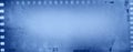 Film negatives blue background Royalty Free Stock Photo