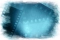 Film negatives blue background Royalty Free Stock Photo
