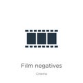 Film negatives icon vector. Trendy flat film negatives icon from cinema collection isolated on white background. Vector