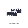 film negatives icon on white background. Simple element illustration from cinema concept