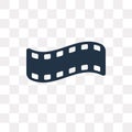 Film negatives vector icon isolated on transparent background, F